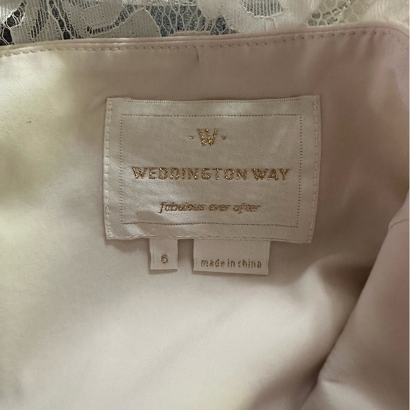 Weddington Way Zoe One Shoulder Lace Bridesmaid Cocktail Dress - Picture 5 of 5